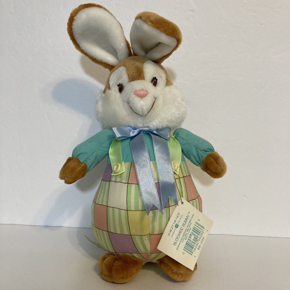 1989 Vintage American Greetings Bloomer Bunny 12" Plush Bunny Rabbit w/Tags